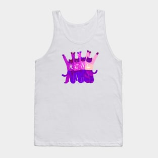 The four positive purple cats keep it REAL Tank Top